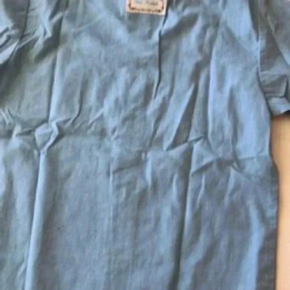 Vintage Girl Scouts Button Down Shirt Size 8 Short Sleeve Blue - Picture 4 of 5